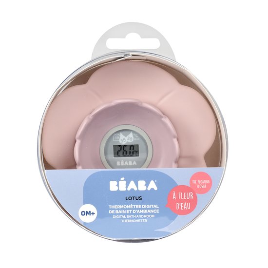 Thermomètre de bain Lotus   vieux rose        de               Béaba