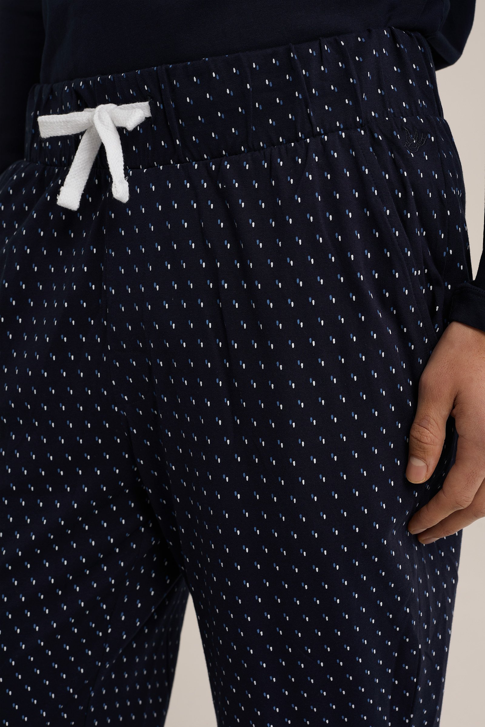 pyjamabroek met dessin WE Fashion Donkerblauw