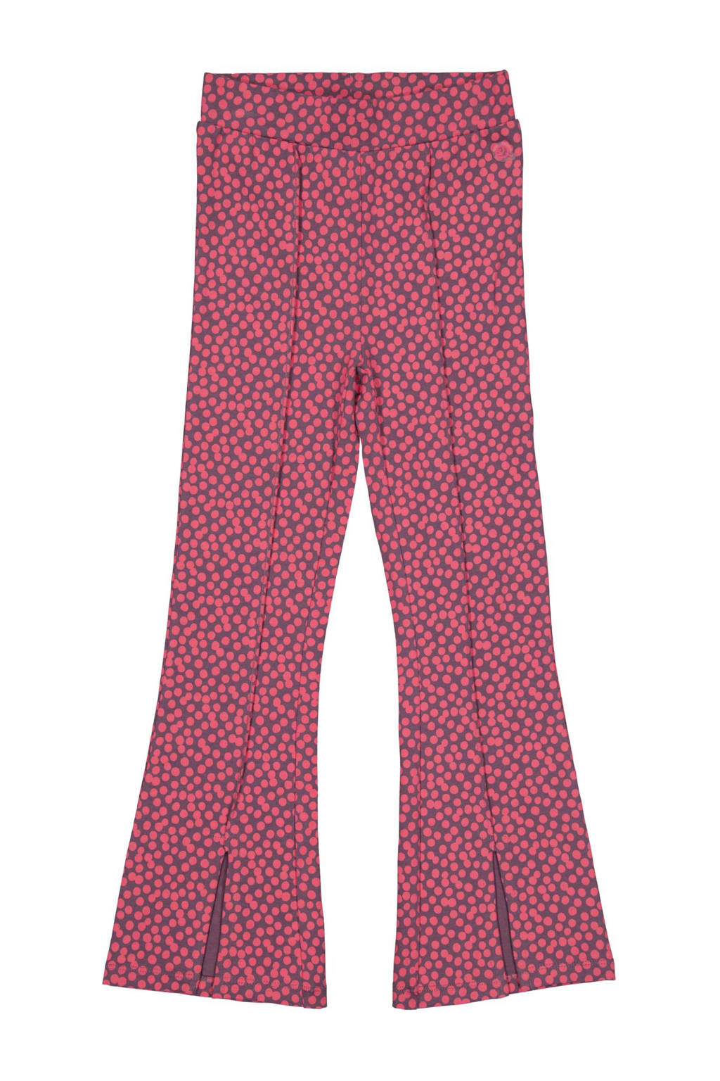 Quapi regular fit broek DOUNIA met stippen roze/lila