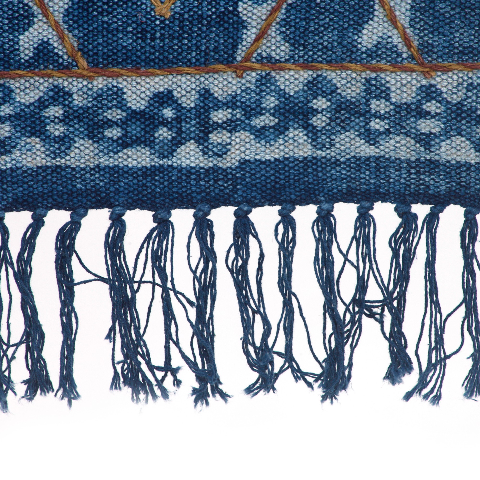 Mini-Rug 'Eluru', weiß, blau, T 60 cm, B 90 cm von fischer's lagerhaus