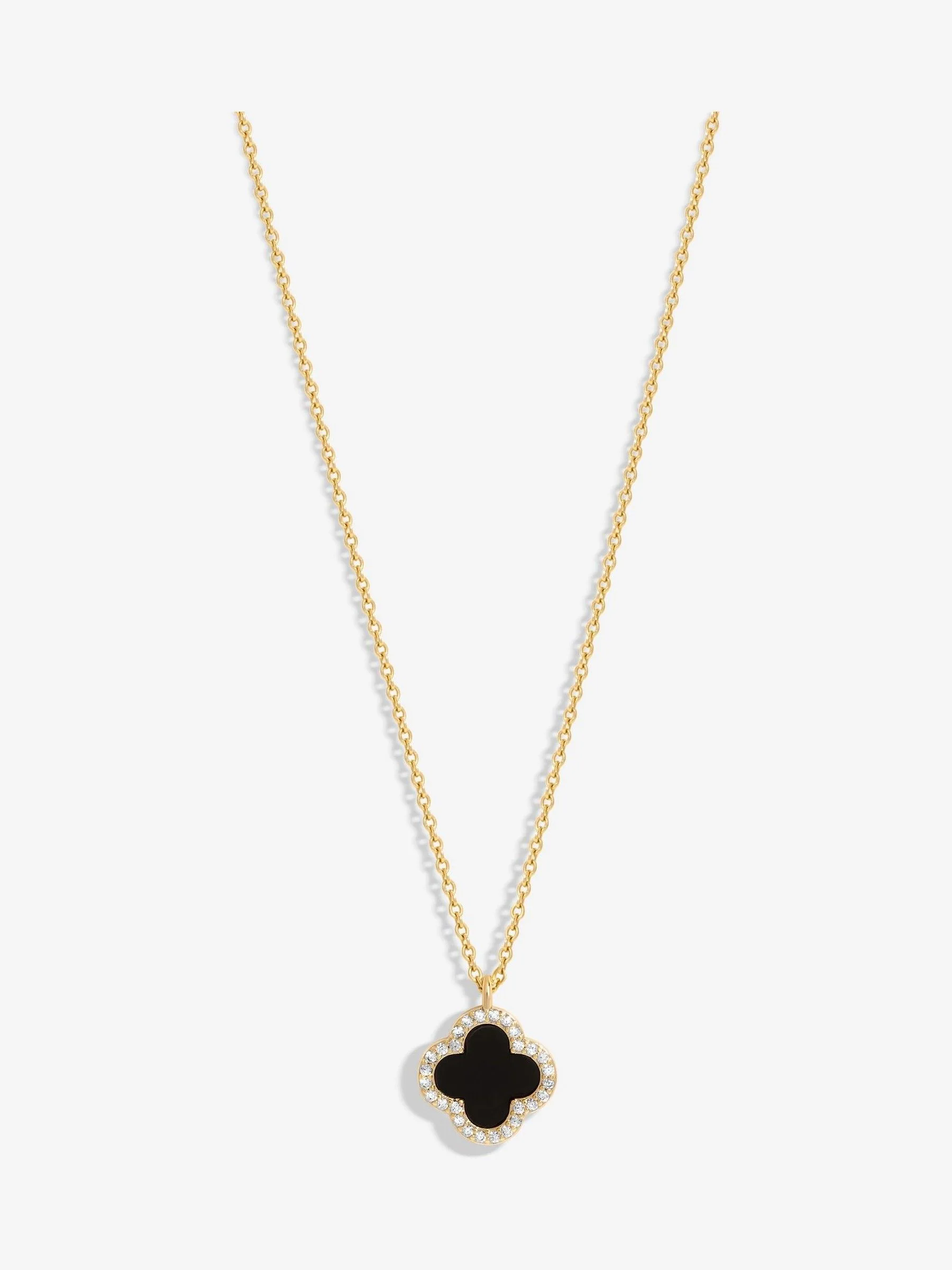 Jon Richard Ton-sur-ton Jet Klaver Hanger Ketting