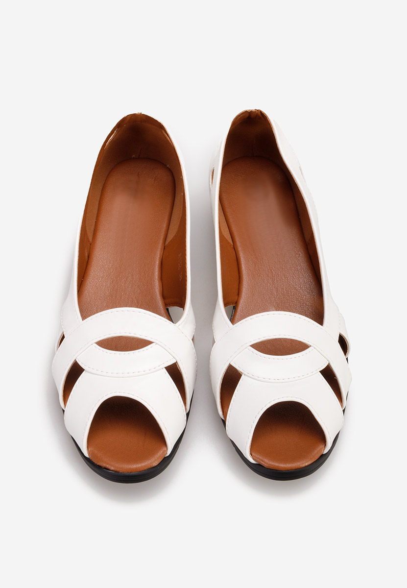 Ballerines femme blancs Marini