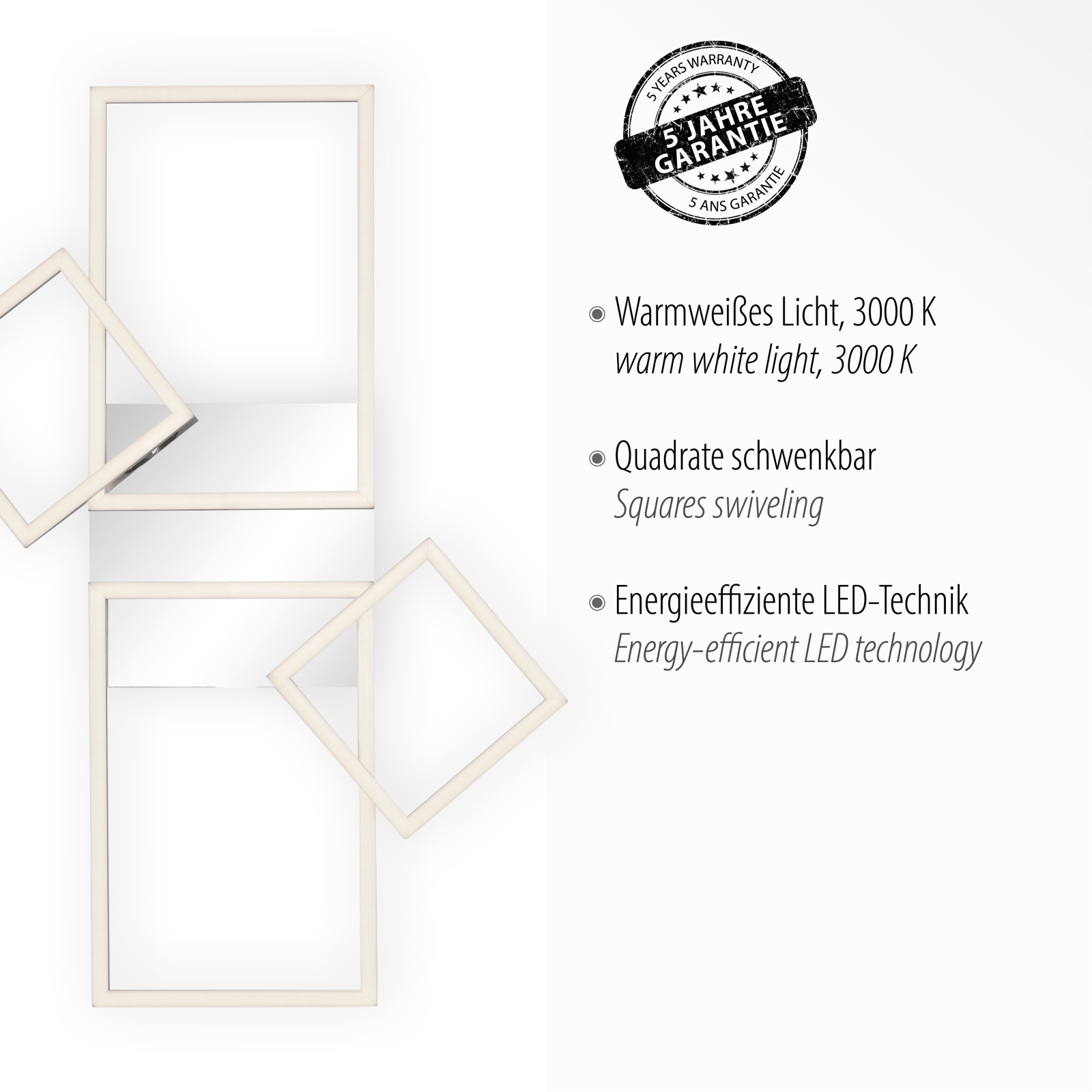 LED-Deckenleuchte - Stahl - 65 cm lang
