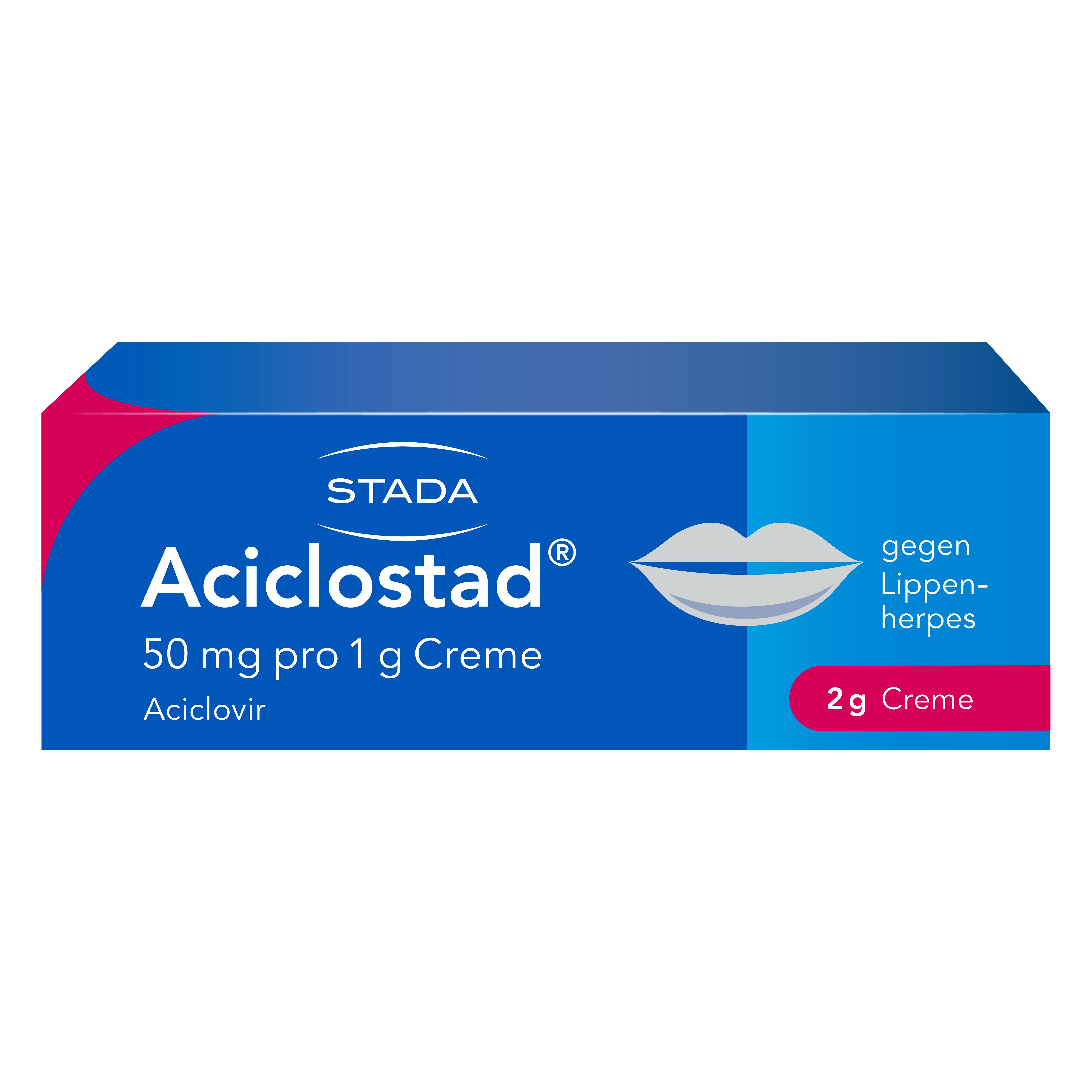 Aciclostad® Creme gegen Lippenherpes hemmt die Viren-Vermehrung und lindert wirksam Schmerzen und Juckreiz