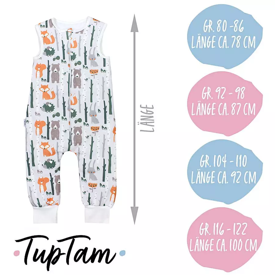 TupTam Baby  Winter Schlafsack mit Beinen 2,5 Tog grauorange