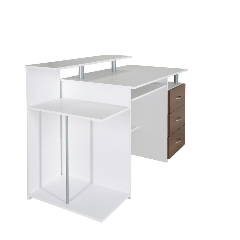 Schreibtisch WORKSPACE H IV Melaminharzbeschichtete Spanplatte, Gestell pulverbeschichteter Stahl hjh OFFICE
