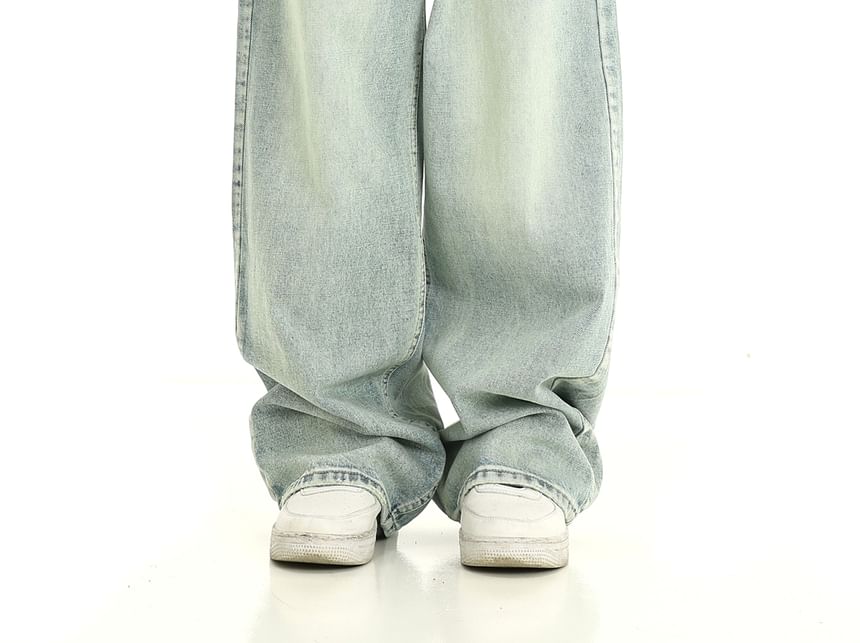 Meiksip - Hoge taille losse rechte jeans