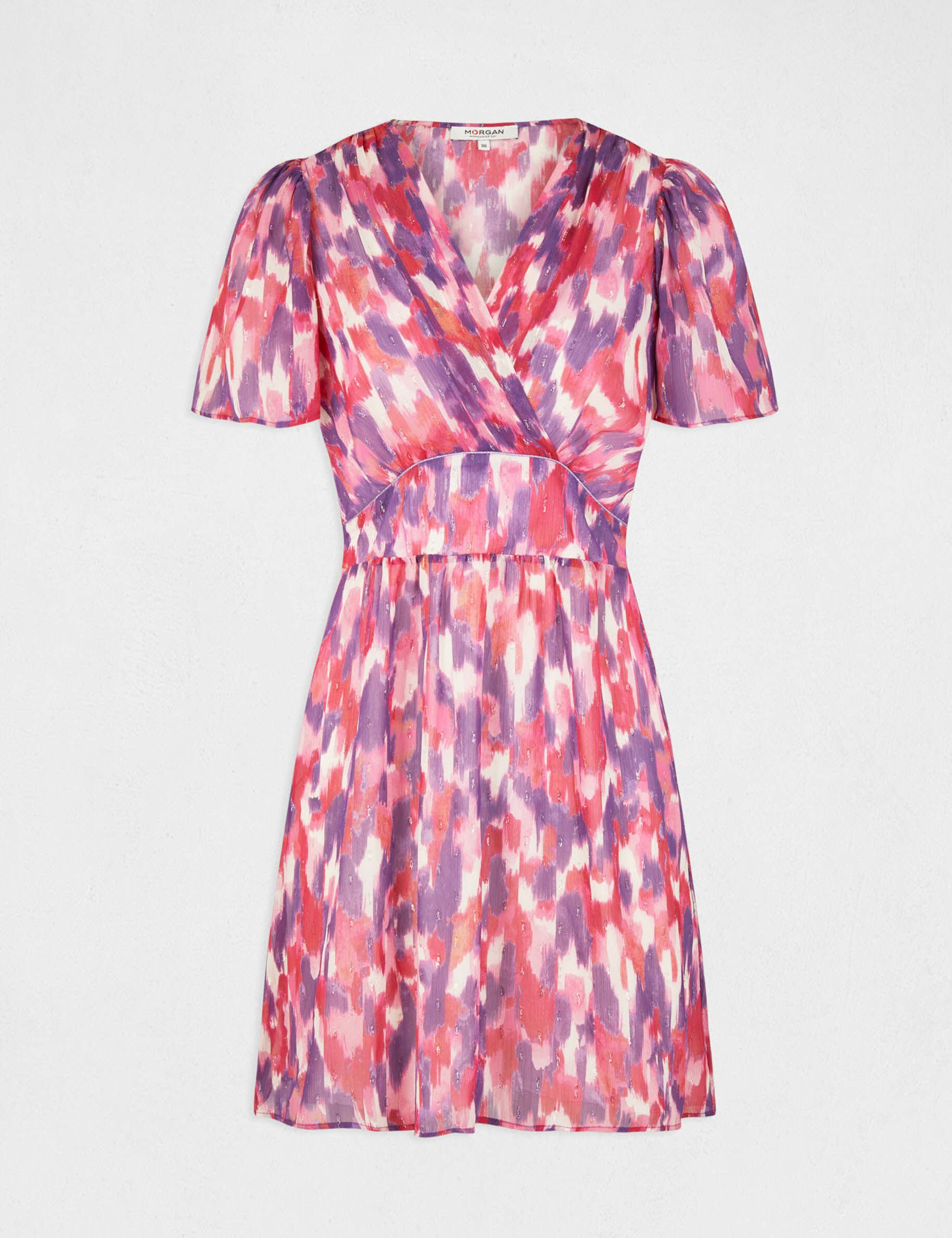 Robe patineuse imprimé abstrait multico femme - multico