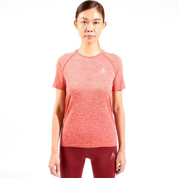 T-shirt running ODLO TS CREW NECK S/S ESSENTIAL SEAMLESS W CINNABAR MELANGE