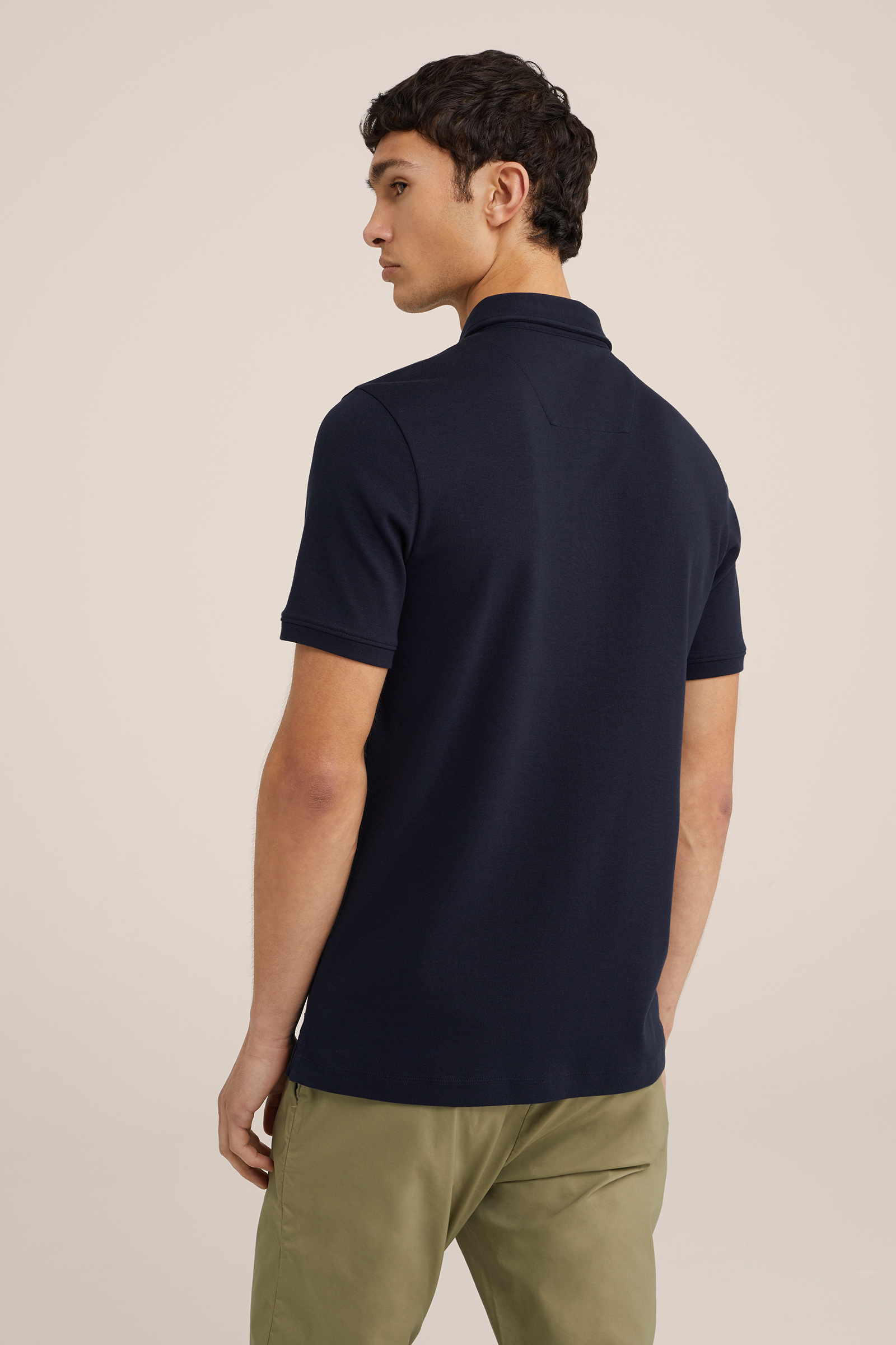 ultra soft polo WE Fashion Donkerblauw