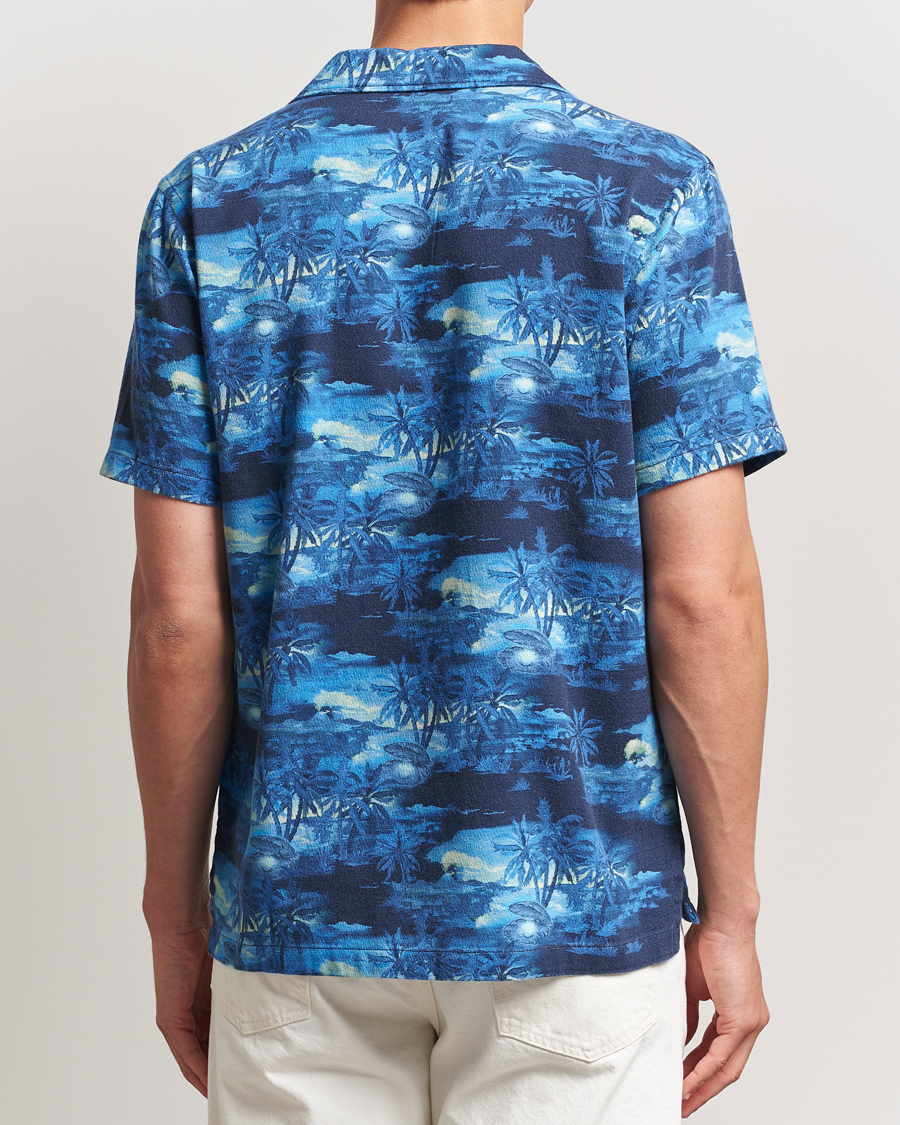 Nudie Jeans Arvid Pearls Hawaii Shirt Blueberry