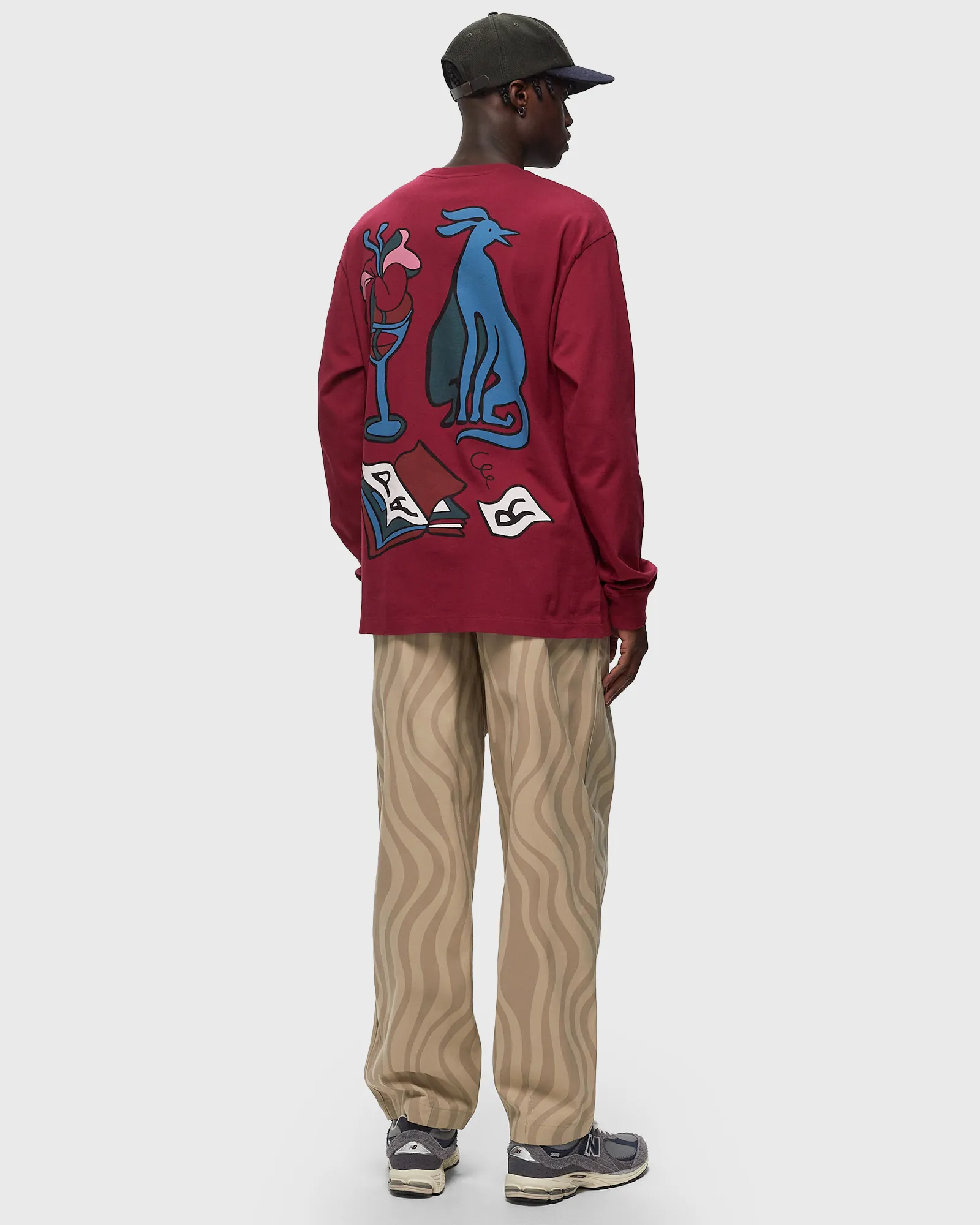 By Parra wine and books long sleeve t-shirt