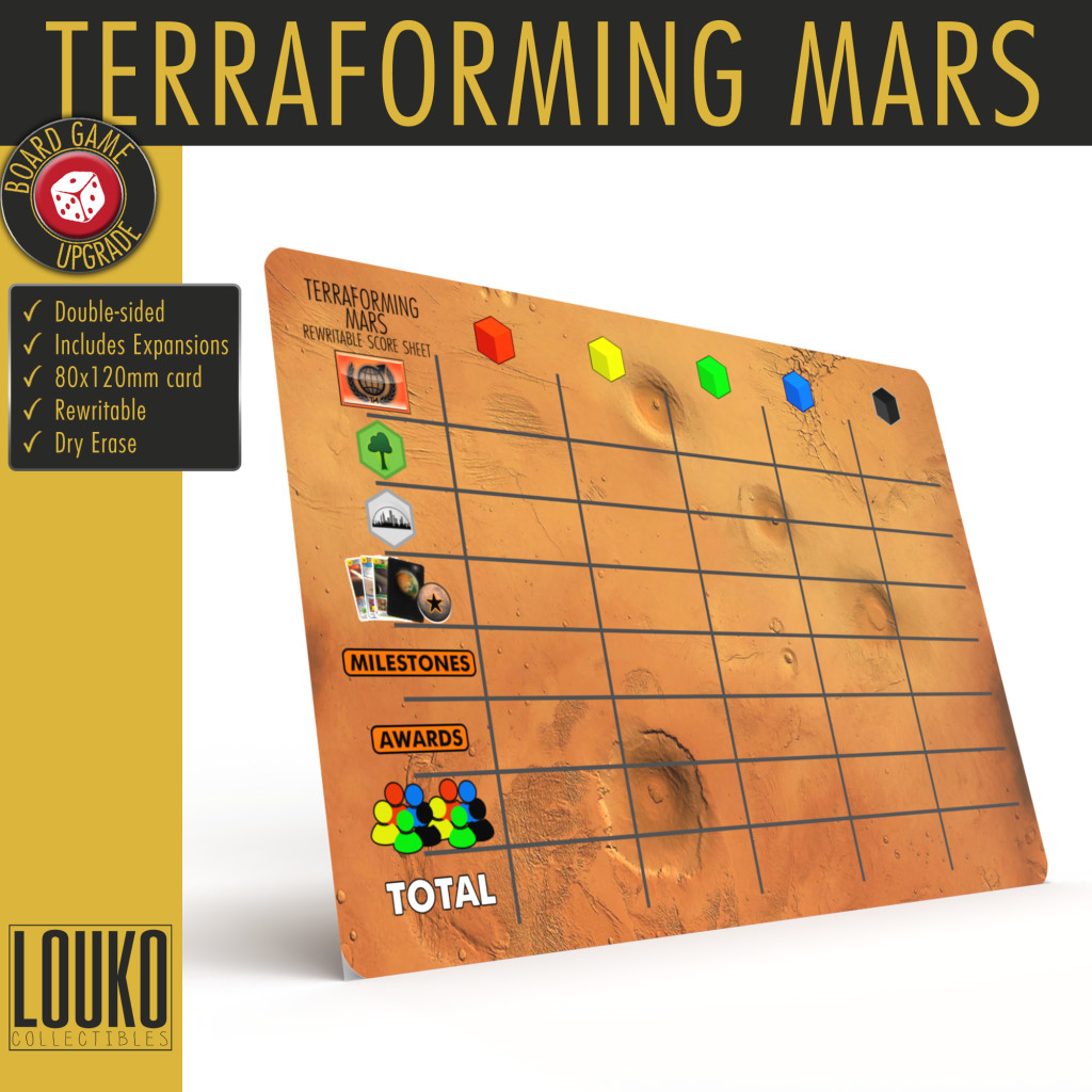 Terraforming Mars - Feuille de score réinscriptible