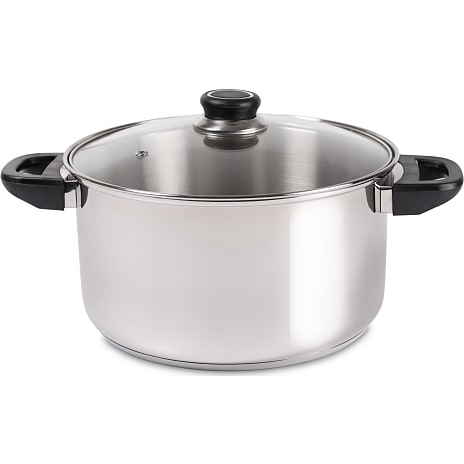 Køkkenchef gryde m/låg - stål (6L)