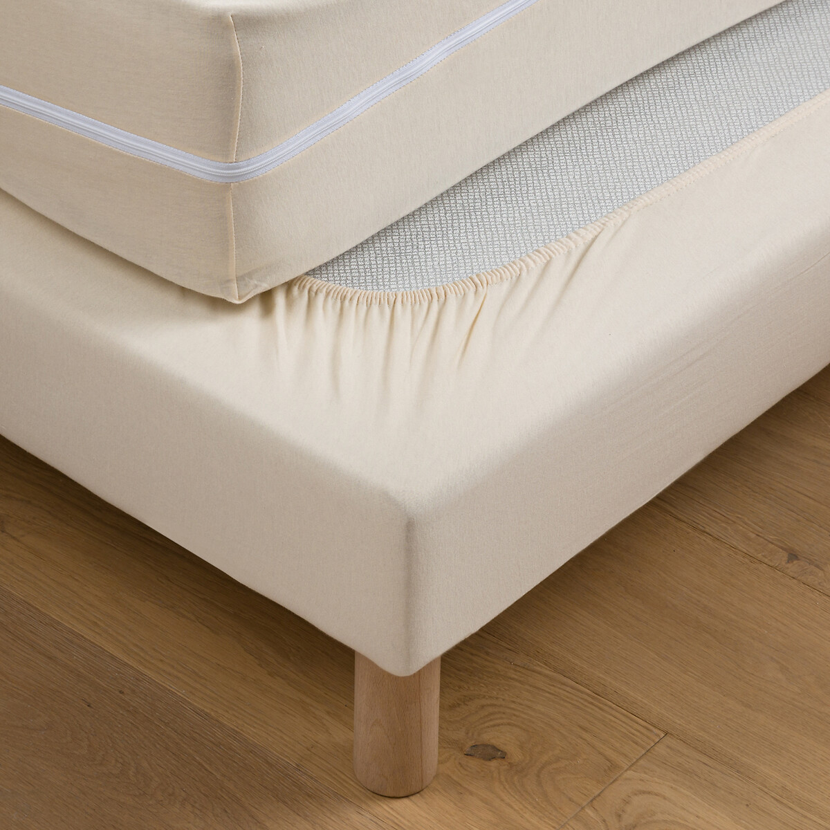 LA REDOUTE INTERIEURS<br>Sapatos boxspring 100% jersey algodão Alt.30cm