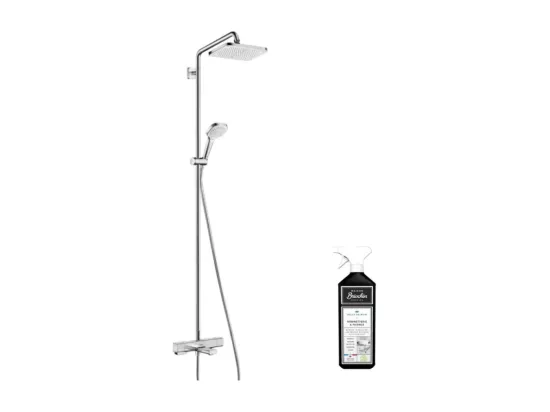 Colonne bain douche thermostatique HANSGROHE Croma E 280 chromée + nettoyant Briochin