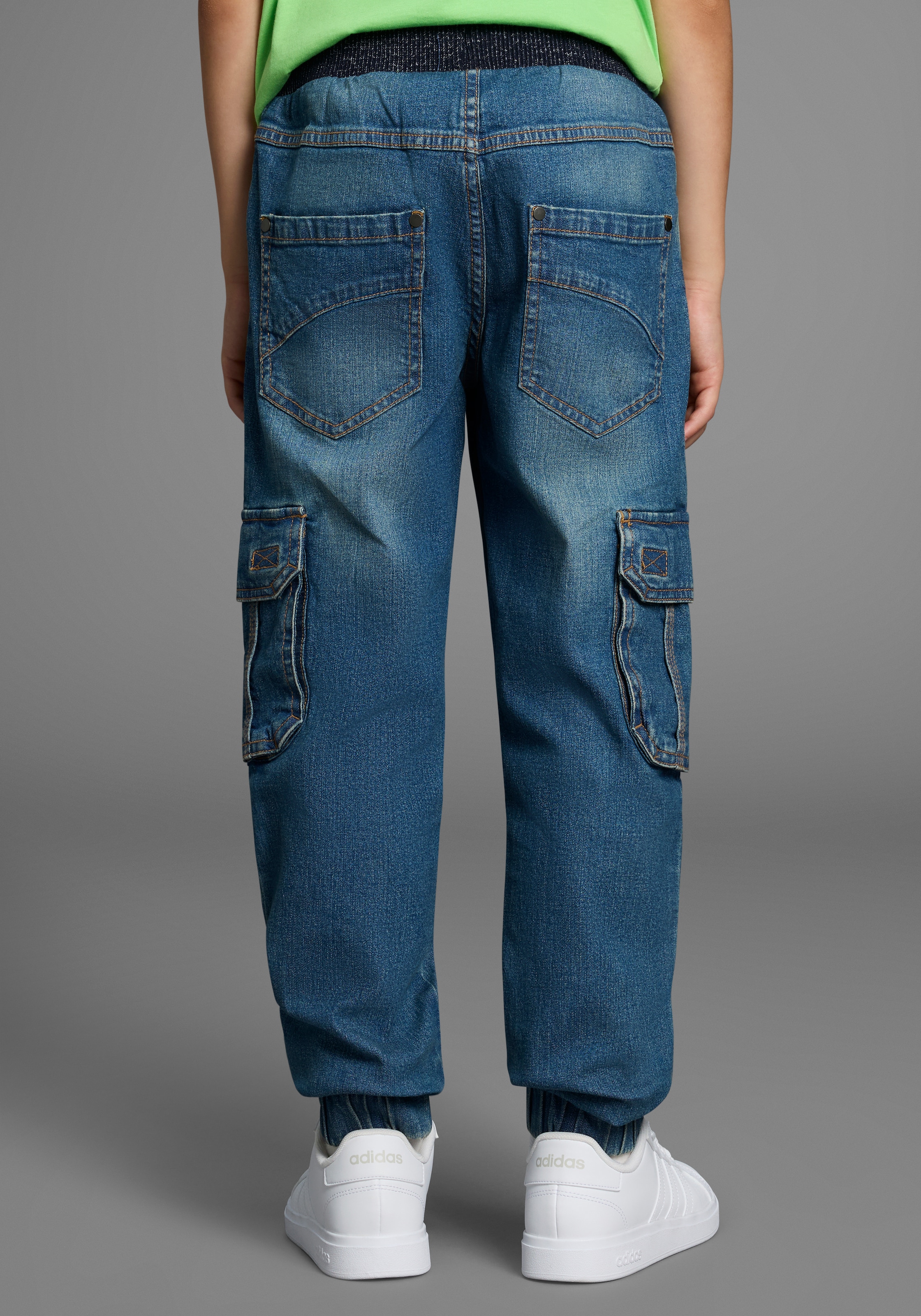 Arizona Cargojeans », Stretch-Jeans für Jungen«, gerades Bein,  mit Bindeband und Gummizug,  normale Taille