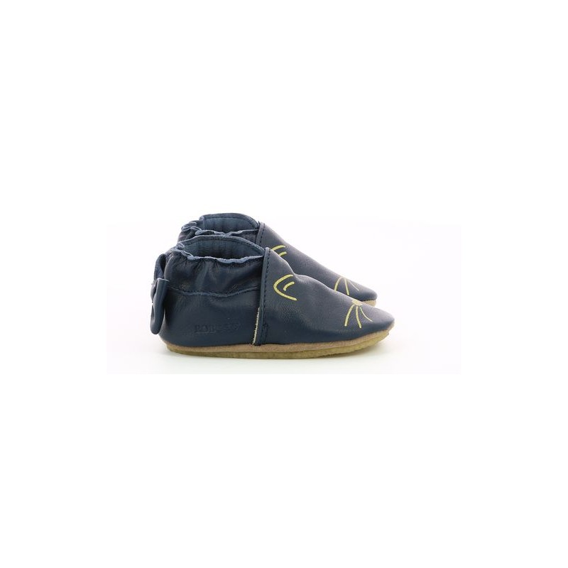 Robeez Robeez chaussons goldy cat marine
