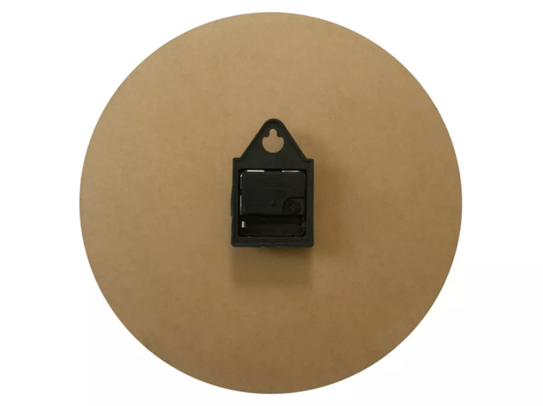 Horloge Rétro Suspendue Horloges Rondes Mdf Métal Marron Rouge
