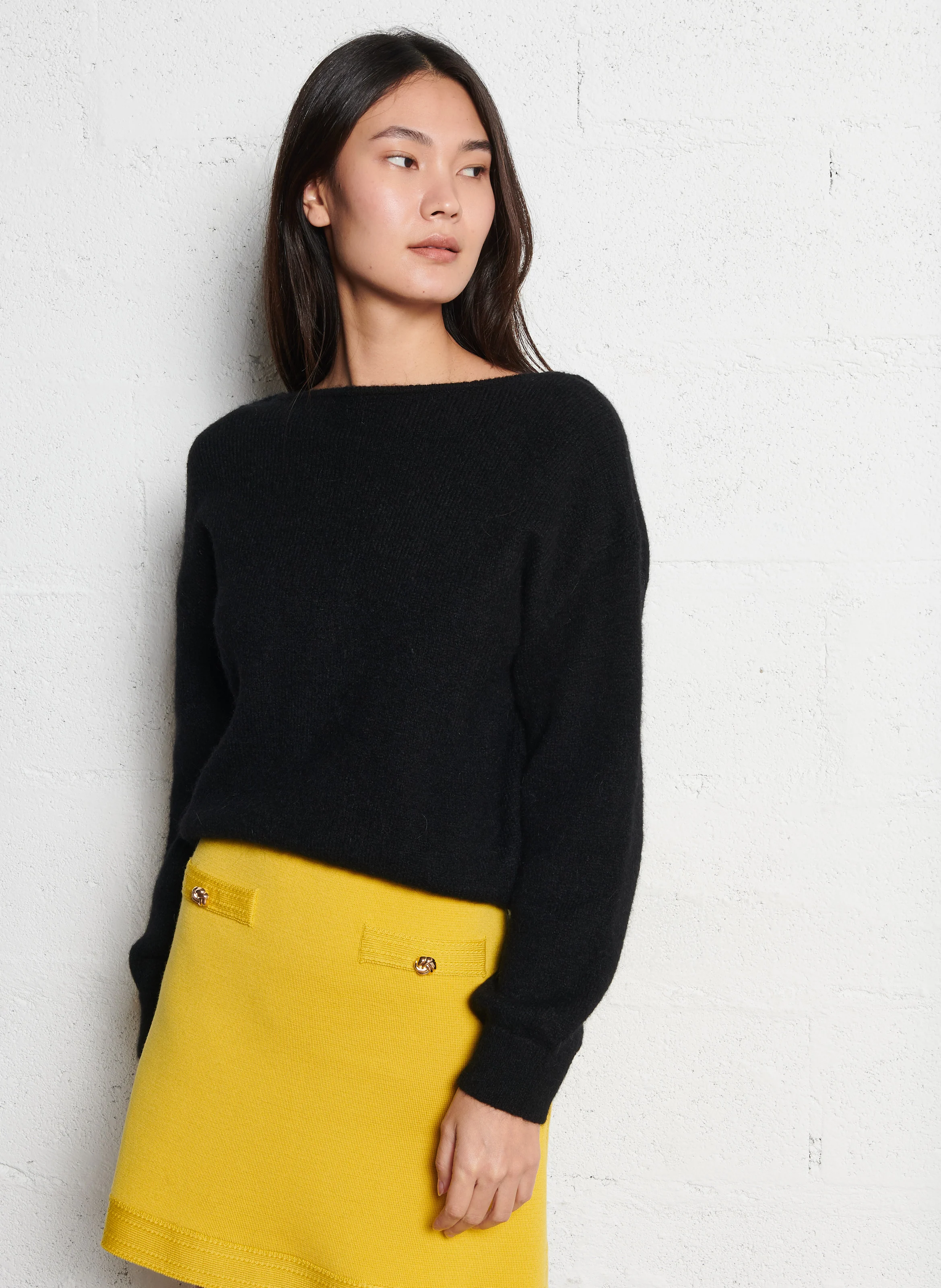 TAIGA - Cardigan encolure V | Noir