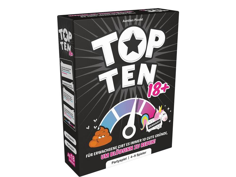 Asmodée Partyspiel Top Ten 18 Lustiges, kooperatives Partyspiel