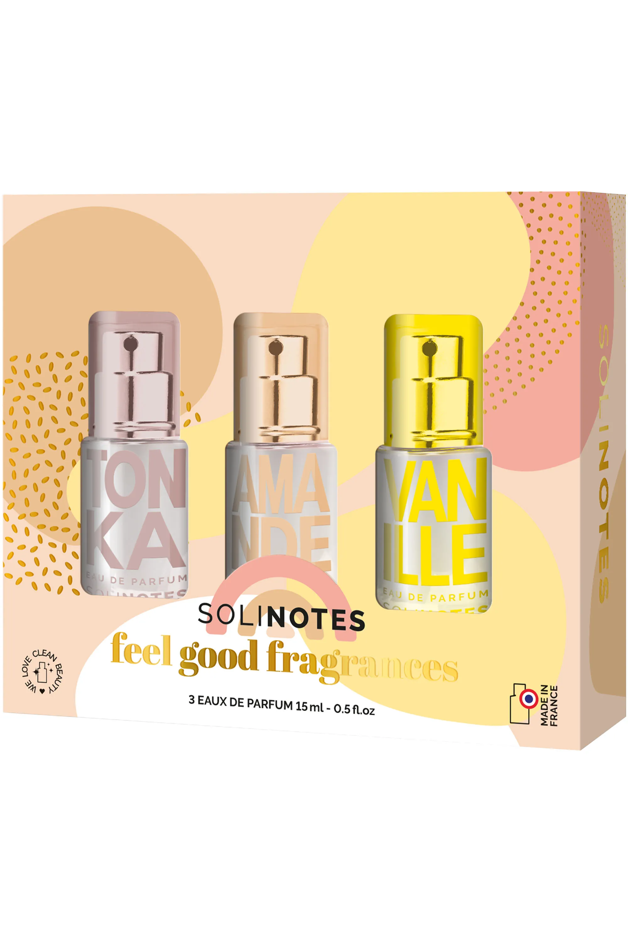 Solinotes Coffret trio de parfums Amande, Vanille & Tonka-45 ml