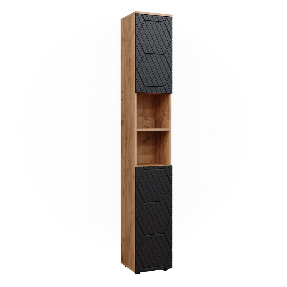Vicco Hochschrank Irma Eiche Anthrazit 30 x 192 cm Badezimmer