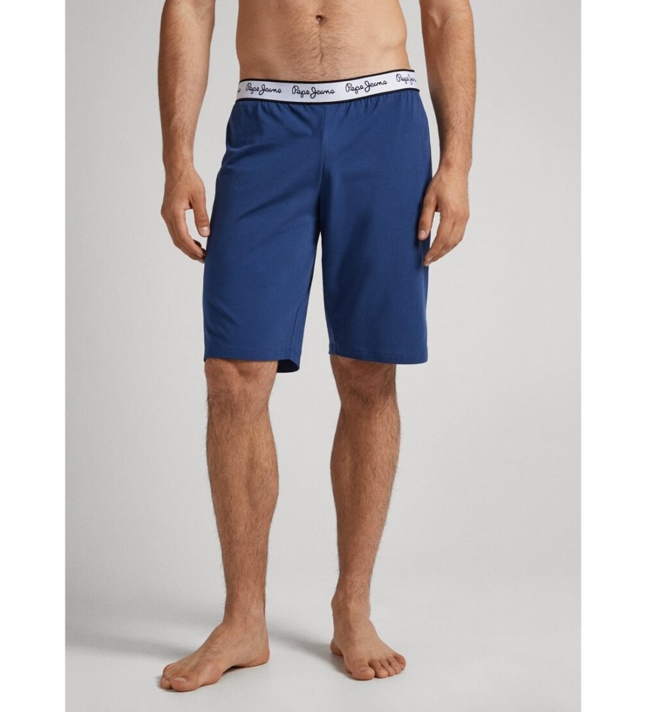 Shorts de pijama lisos azul-marinho da Pepe Jeans