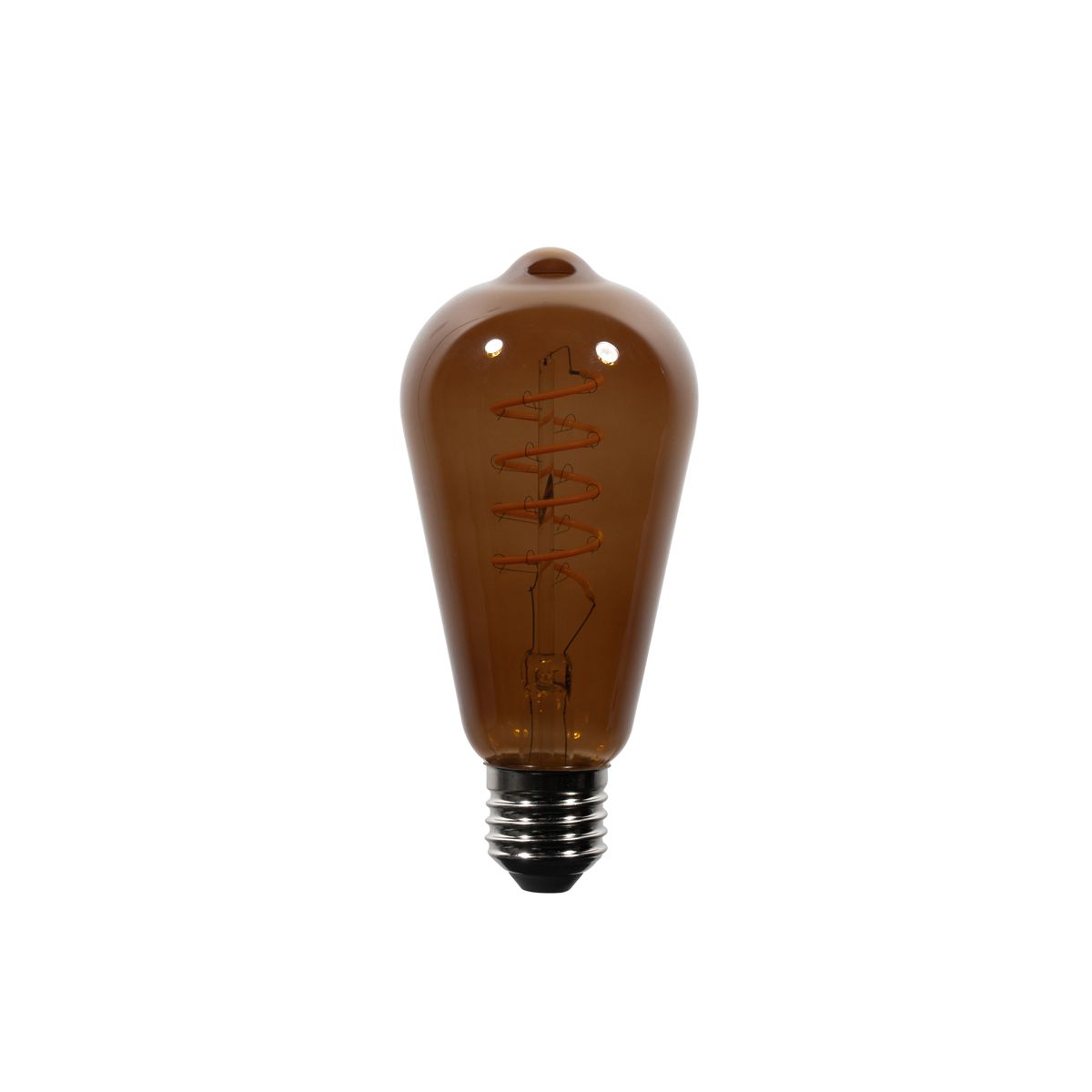 Set van 5 E27 dimbare LED lampen ST64 bruin 4W 100 lm 1800K