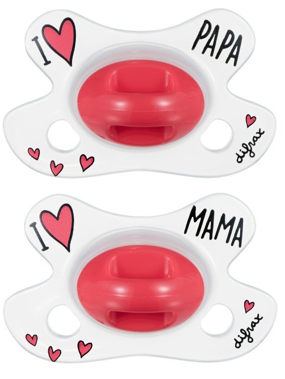 Difrax Fopspeen Natural Newborn I Love 1 stuk