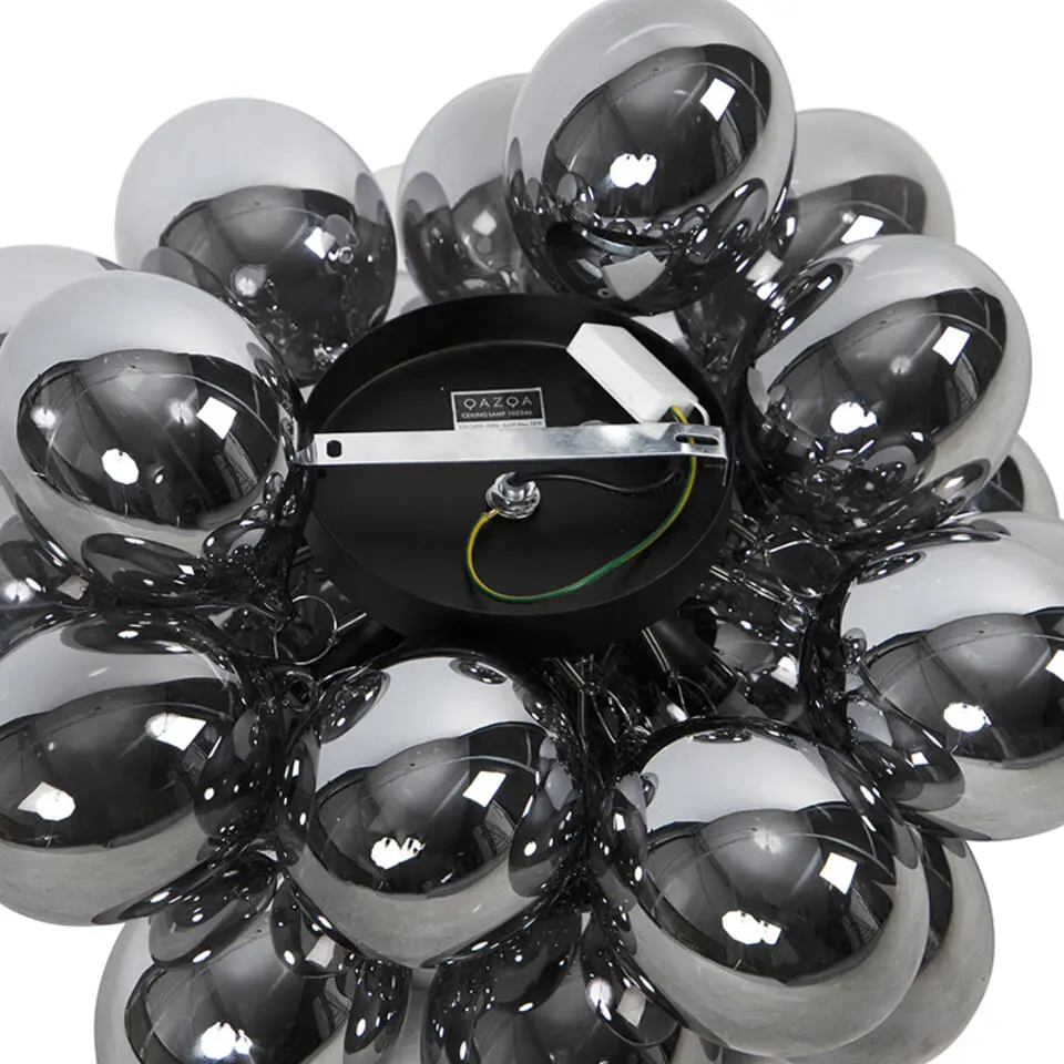 Qazqa plafondlampen uvas zwart g9