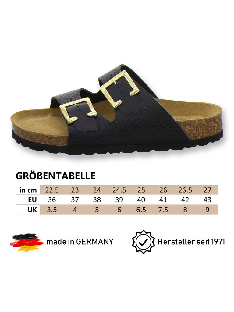 Pantoletten Damen Zweischnaller schwarz