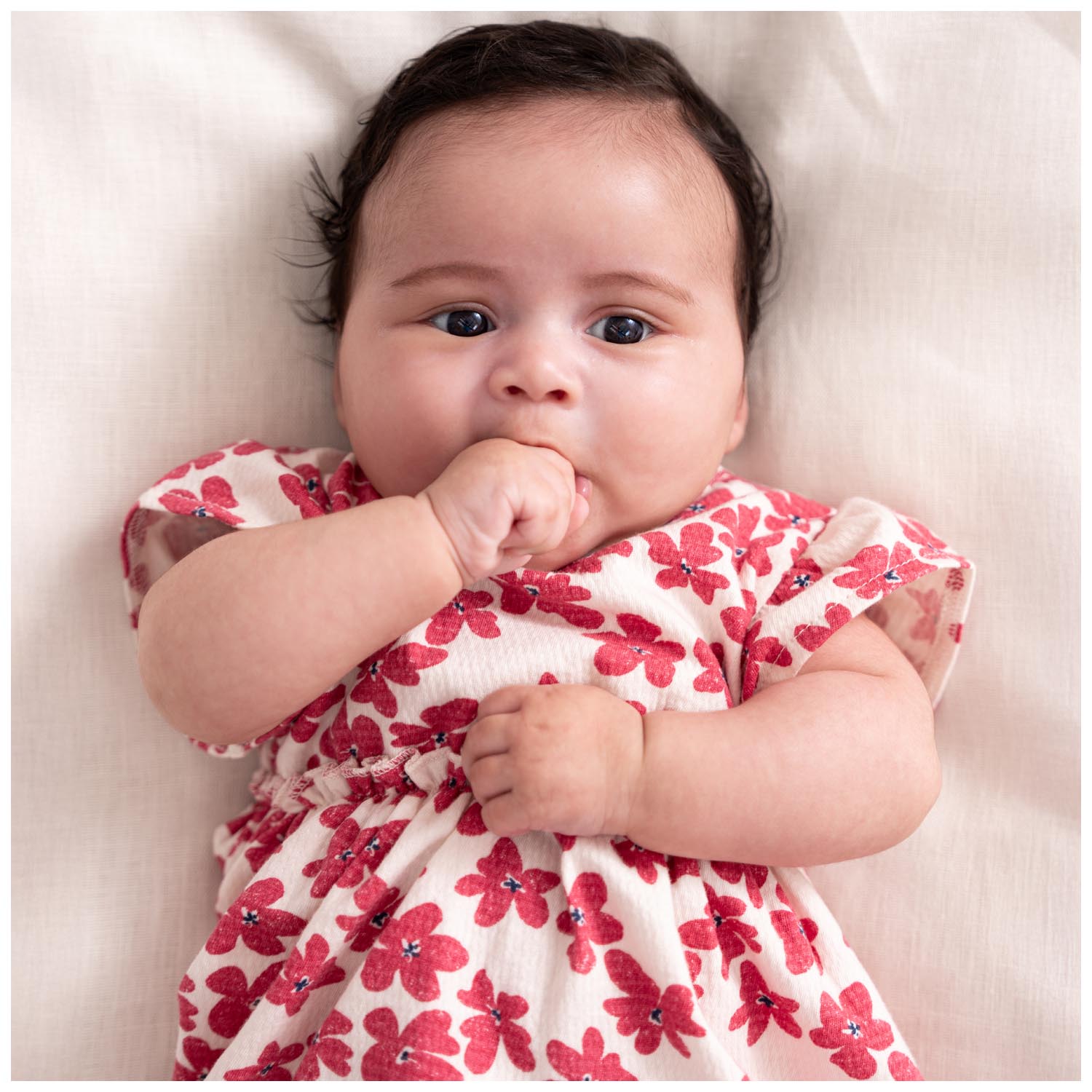 Prénatal baby jurk korte mouwen bloemen multi