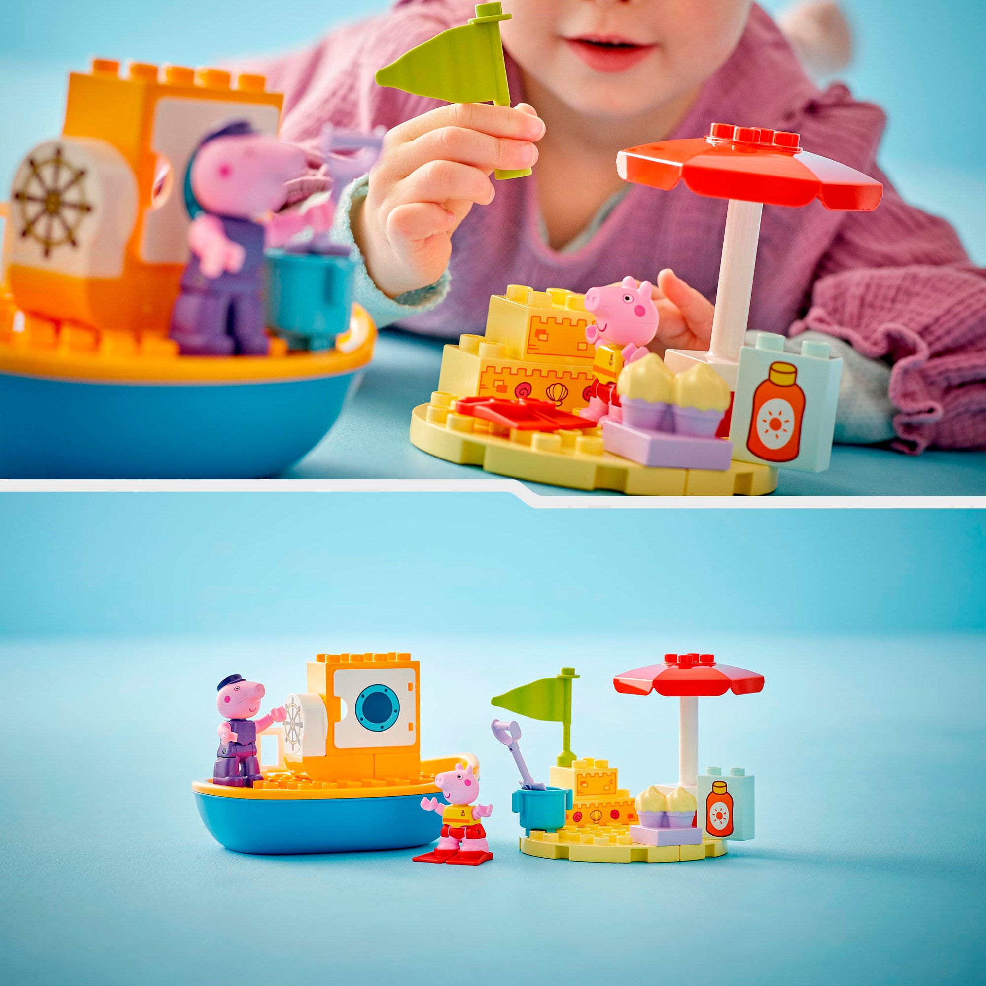 LEGO Konstruktionsspielzeug DUPLO Peppas Bootsausflug