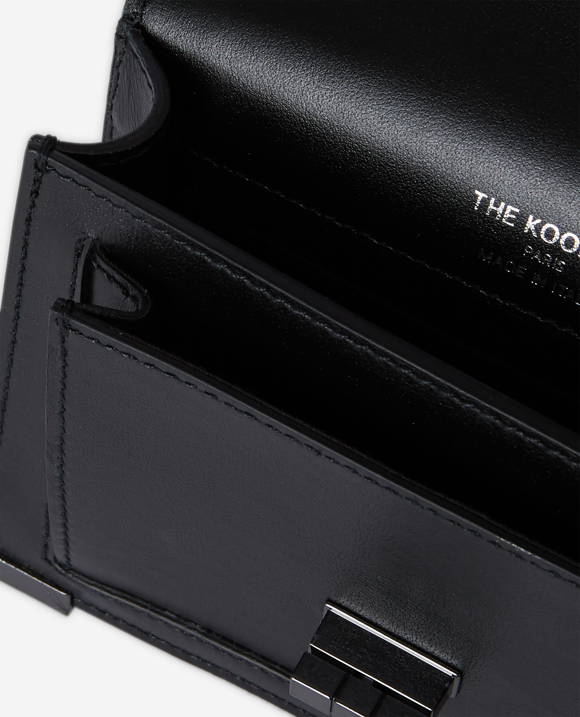 Sac Emily nano en cuir noir