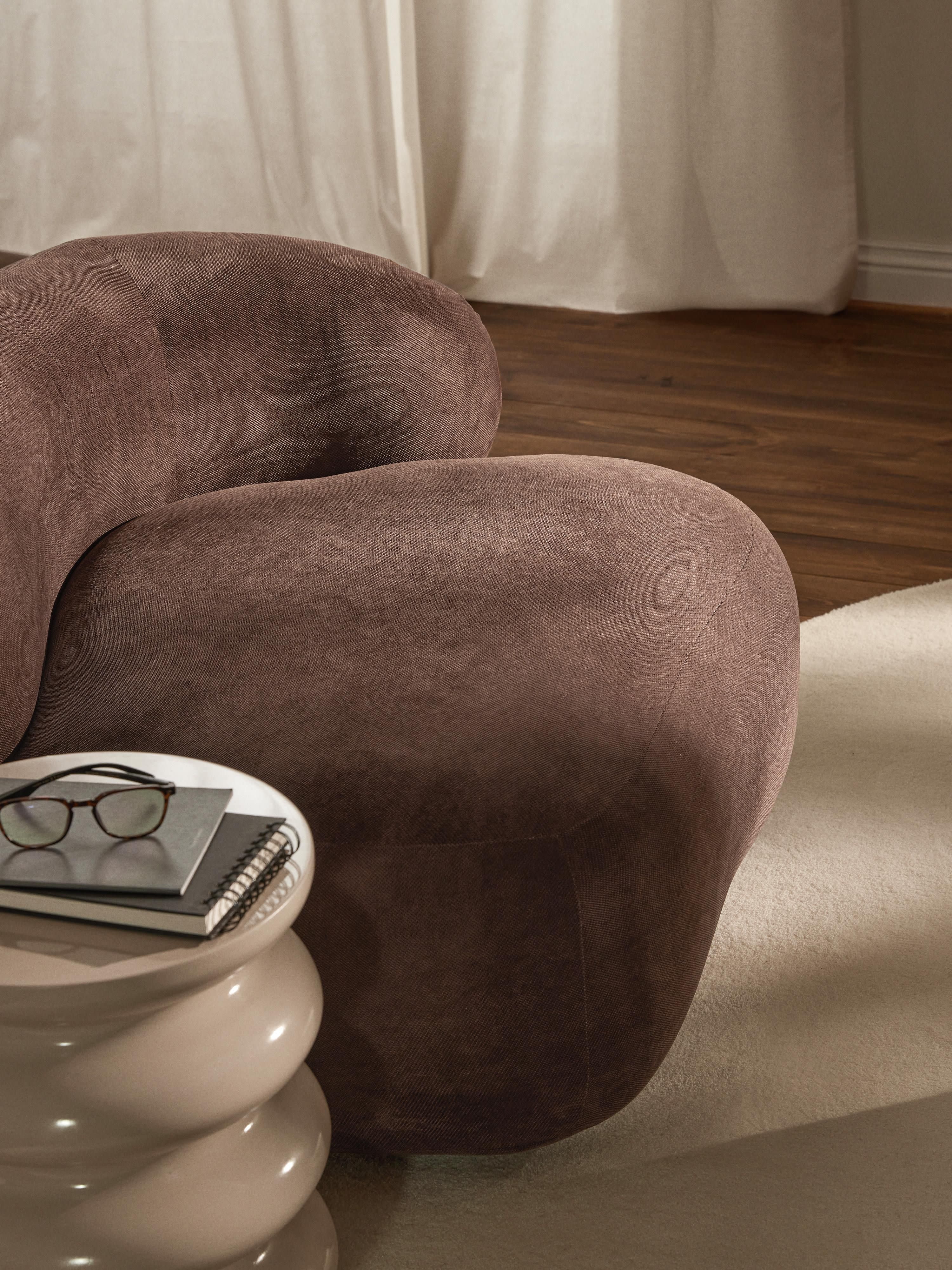 Niervormige loungefauteuil Alba