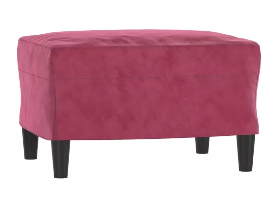 Ensemble de canapés 3 pcs rouge bordeaux velours