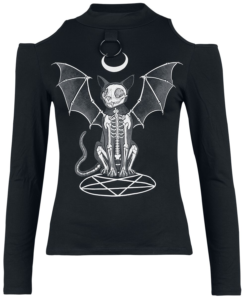 Haut Manches Longues avec Découpes | Gothicana by EMP T-shirt manches longues