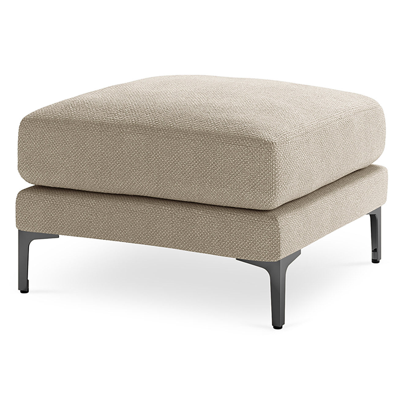 Mazzini Sofas Pouf Venus beige - 65x65x47 cm