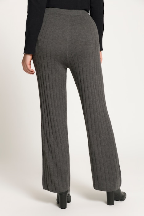 Strickhose, Rippstrick, weites Bein, Elastikbund