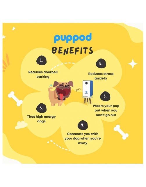 Puppod Rocker Training Snoepjes Camera Automaat - Hondenopvoeding - Wit Grijs