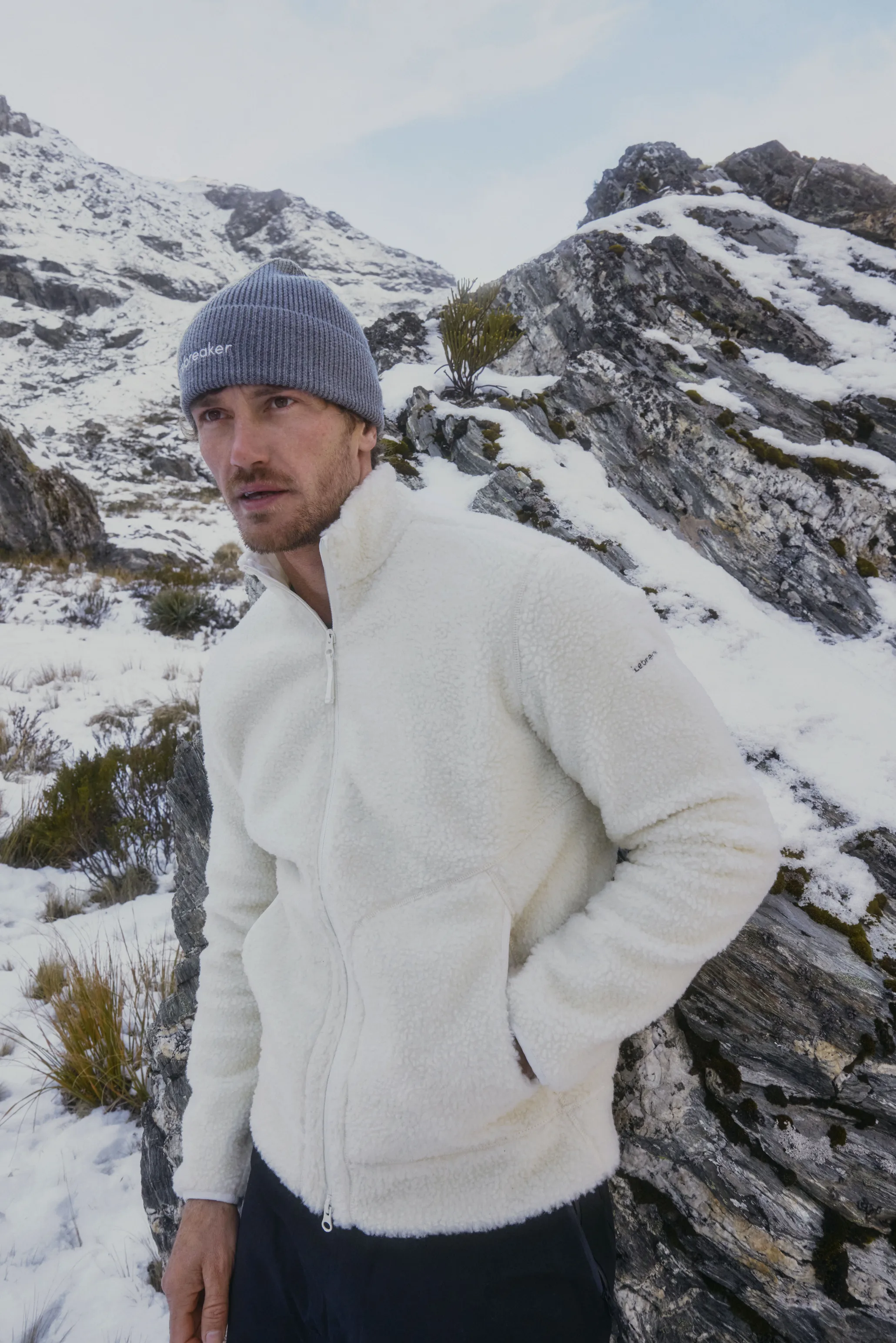 Icebreaker M Merino 800 Realfleece High Pile Ls Z Undyed
