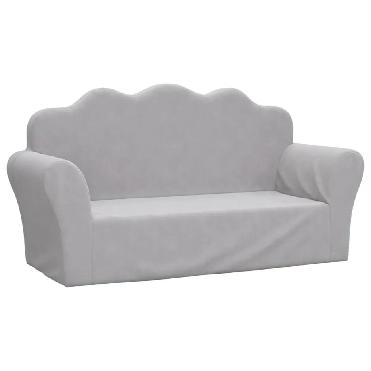 vidaXL Canapé 2 places enfants gris clair