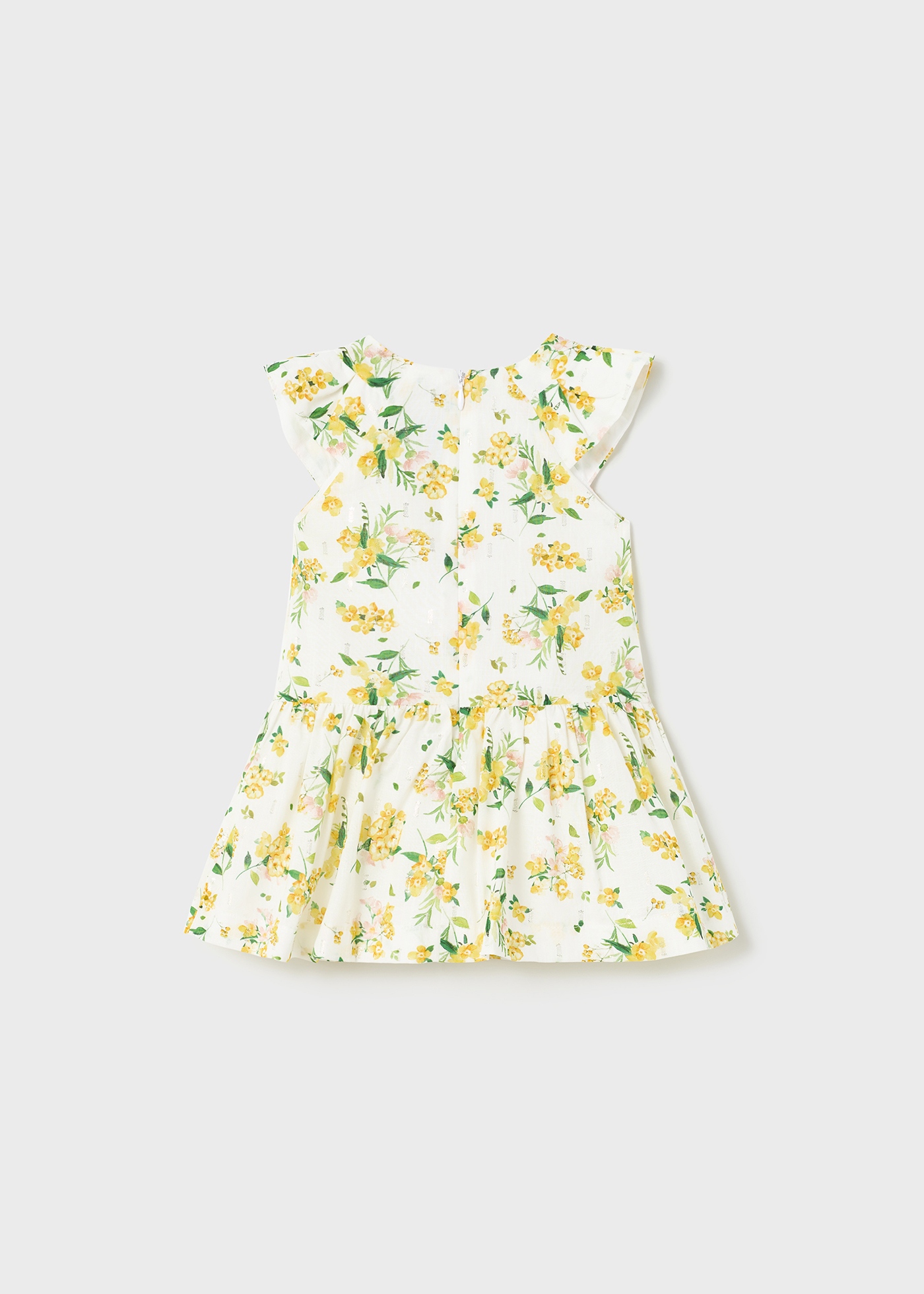 Vestido estampado com laço de algodão para bebê