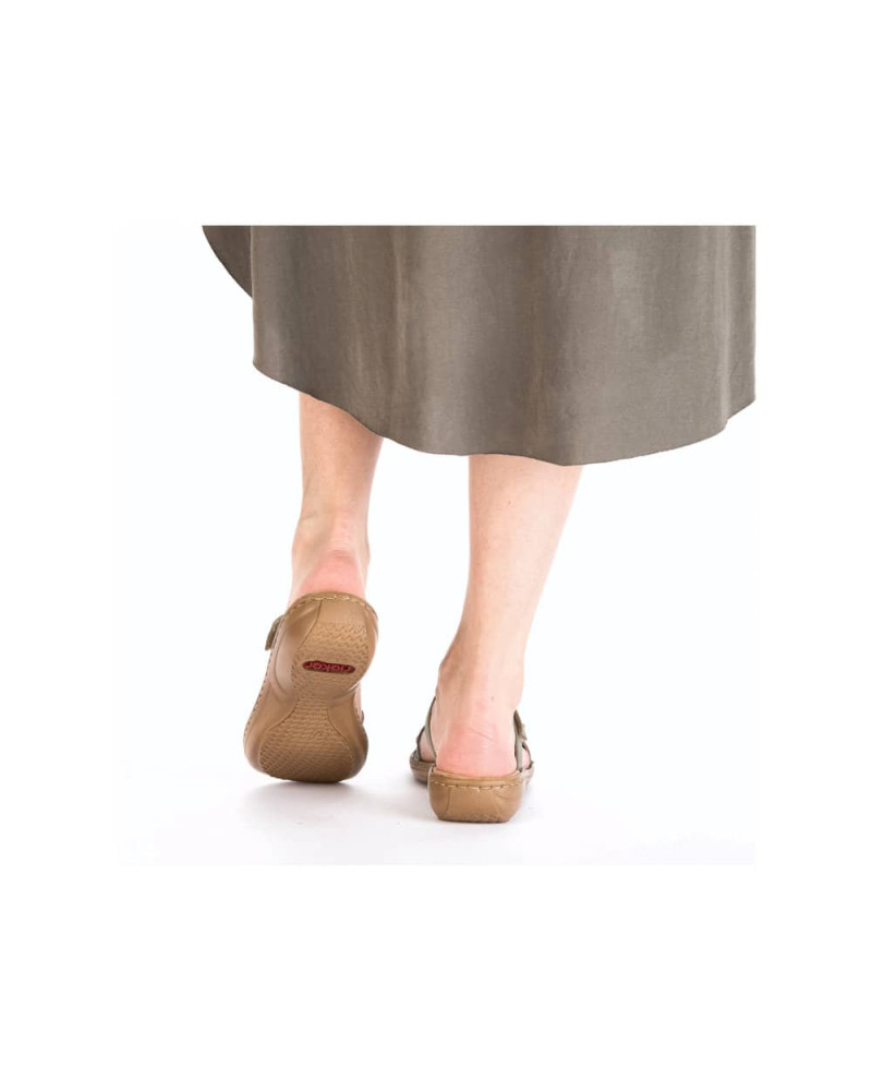 Rieker dame slip on sandal - grøn