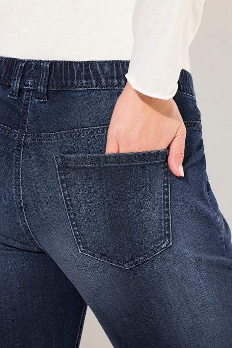 Boyfriend-Jeans, Ziernähte, weites Bein, 4-Pocket-Schnitt