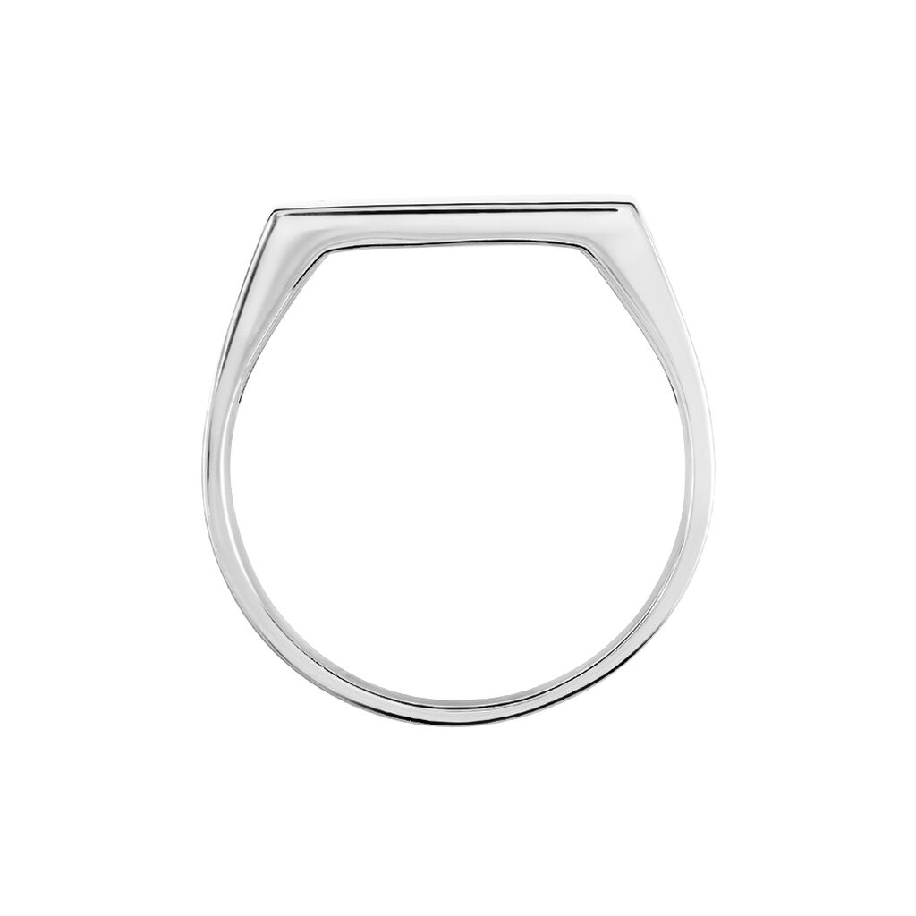 Chevalière Melvin Argent Blanc