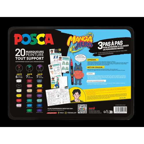UNI POSCA MANGA HERO Acrylmarker 20er Set