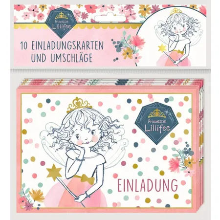 Coppenrath Verlag Einladungskarten - Prinzessin Lillifee (10 Karten + Umschläge)
