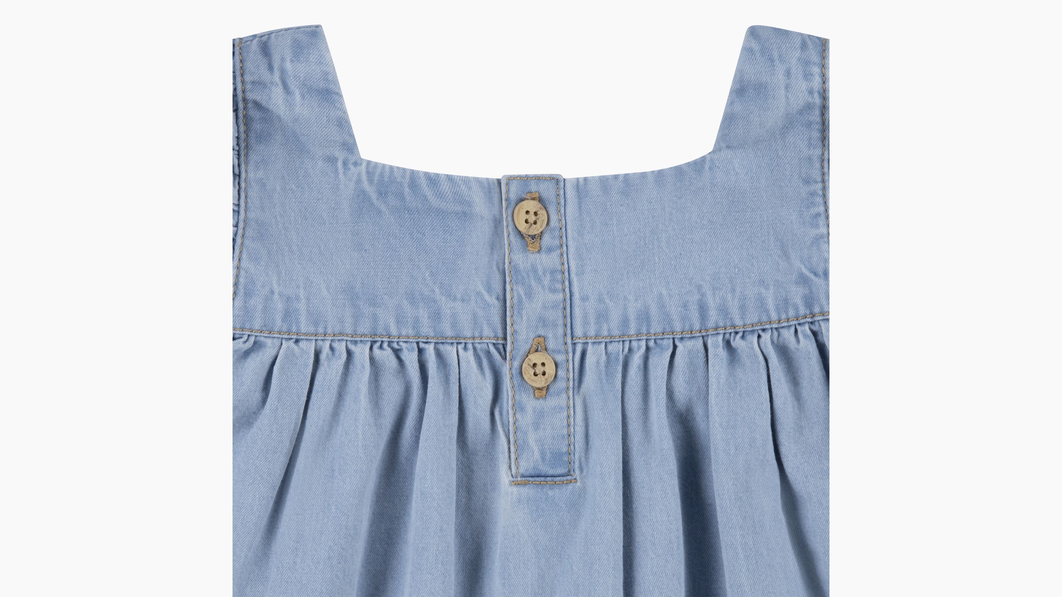 Bébé robe denim manche flottante - After Glow - Bleu
